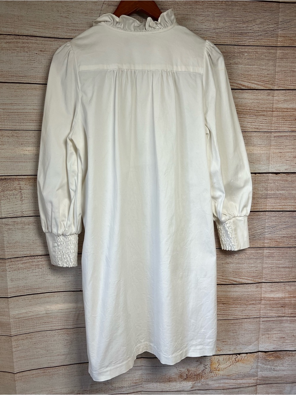 Tuckernuck Pomander Place Claiborne Cotton A-Line Mini Dress Sz L Pockets White - Picture 6 of 11